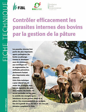 Couverture de la FT Maîtrise des parasites des pâturages