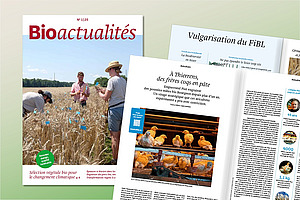 Plusieurs pages d'un numéro du magazine Bioactualités.