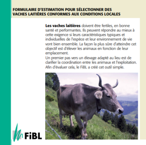 Page de couverture du formulaire d’estimation.